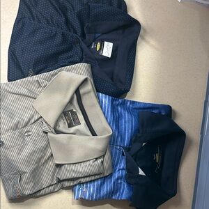 3 Shirts Greg Norman Collection Golf Polo Shirt size Large